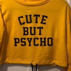Cute but psycho crop tee